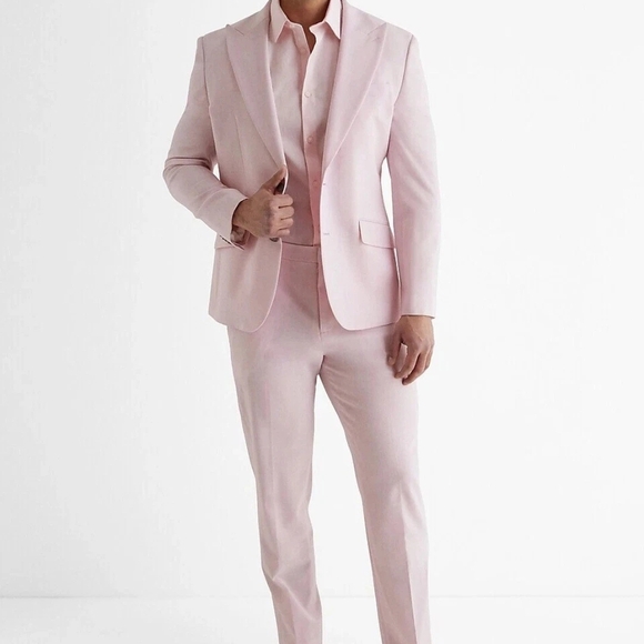 Express Light Pink Men's Suit - Picture 1 of 4